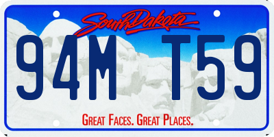 SD license plate 94MT59