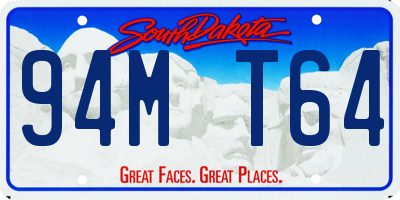 SD license plate 94MT64