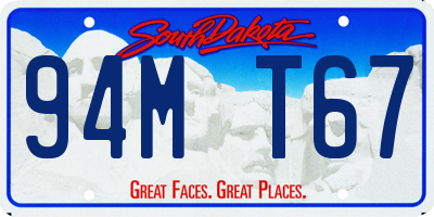 SD license plate 94MT67