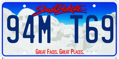 SD license plate 94MT69