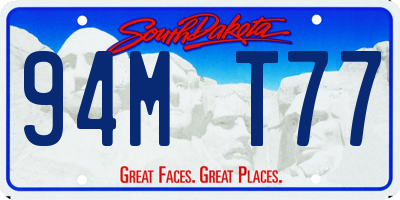 SD license plate 94MT77