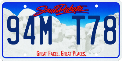 SD license plate 94MT78