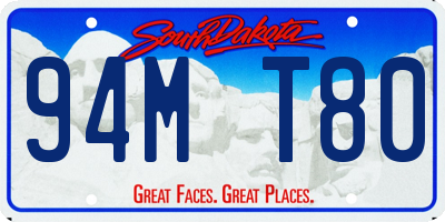 SD license plate 94MT80