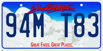 SD license plate 94MT83
