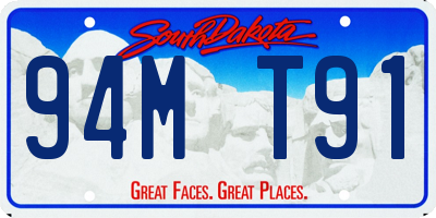 SD license plate 94MT91