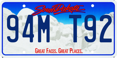 SD license plate 94MT92