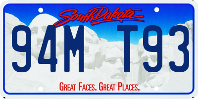 SD license plate 94MT93