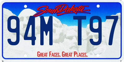 SD license plate 94MT97