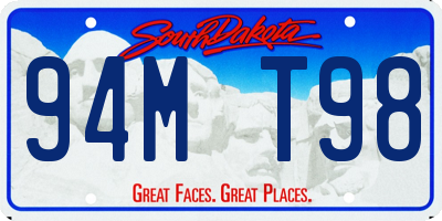 SD license plate 94MT98