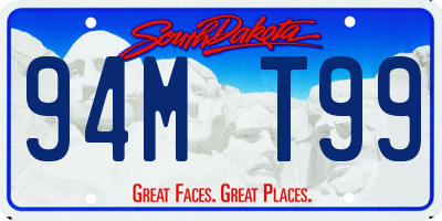 SD license plate 94MT99
