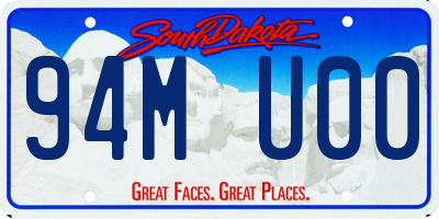 SD license plate 94MU00