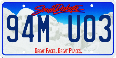 SD license plate 94MU03