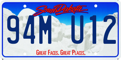 SD license plate 94MU12