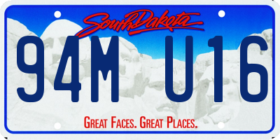 SD license plate 94MU16