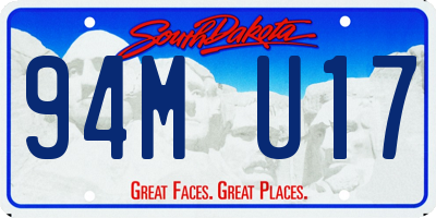 SD license plate 94MU17
