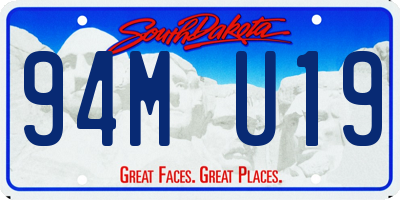 SD license plate 94MU19