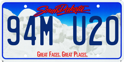 SD license plate 94MU20