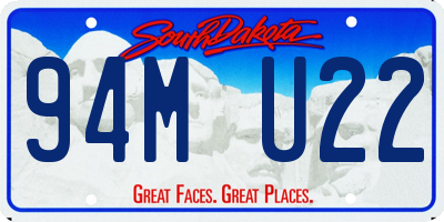 SD license plate 94MU22