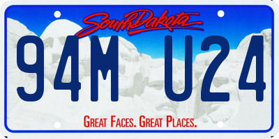 SD license plate 94MU24