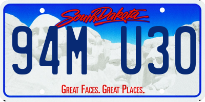 SD license plate 94MU30