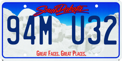 SD license plate 94MU32