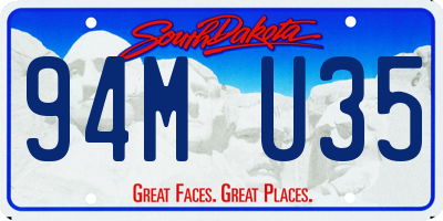 SD license plate 94MU35