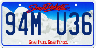SD license plate 94MU36