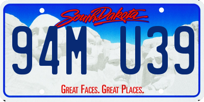 SD license plate 94MU39