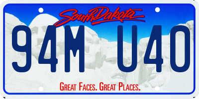 SD license plate 94MU40