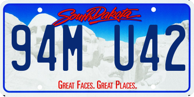 SD license plate 94MU42