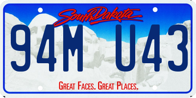 SD license plate 94MU43