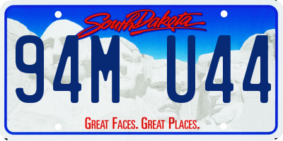 SD license plate 94MU44