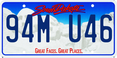 SD license plate 94MU46