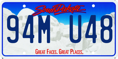 SD license plate 94MU48