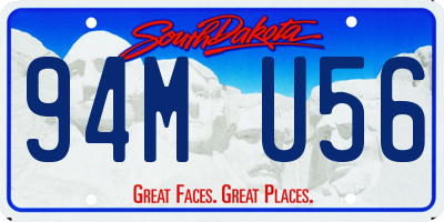 SD license plate 94MU56