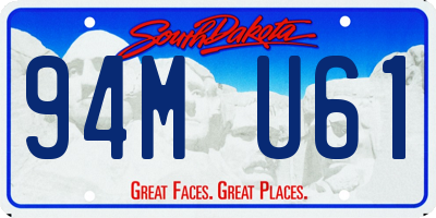 SD license plate 94MU61
