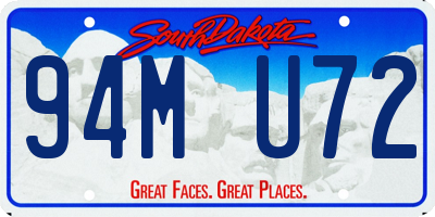 SD license plate 94MU72