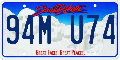 SD license plate 94MU74