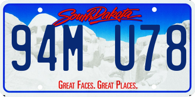 SD license plate 94MU78