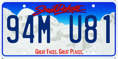 SD license plate 94MU81