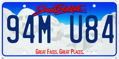 SD license plate 94MU84