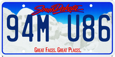 SD license plate 94MU86
