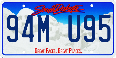 SD license plate 94MU95