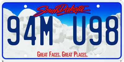 SD license plate 94MU98