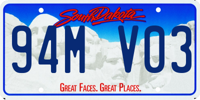 SD license plate 94MV03