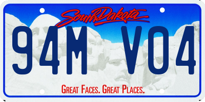 SD license plate 94MV04