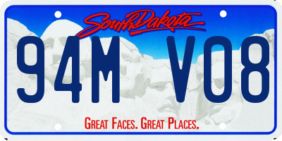SD license plate 94MV08