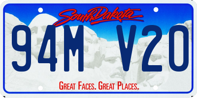 SD license plate 94MV20