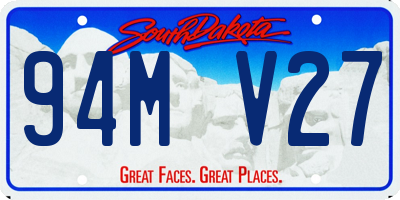 SD license plate 94MV27