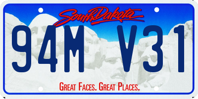 SD license plate 94MV31